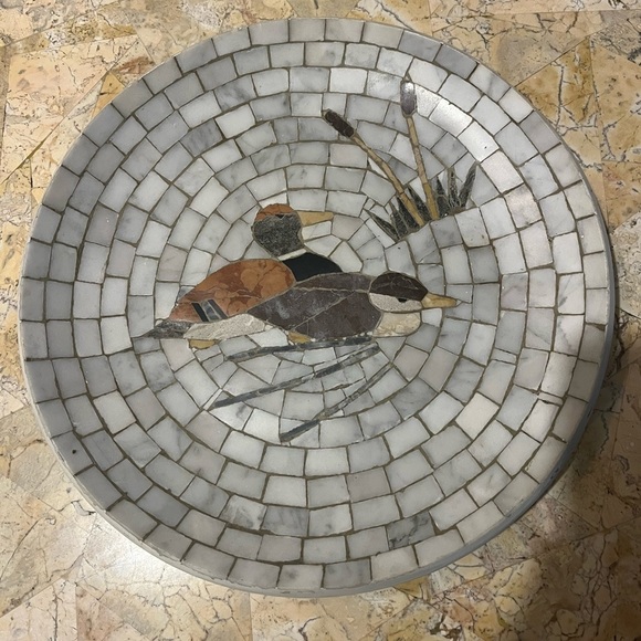 HEIDE Mosaic Denmark Duck Bowl Stone 11” across - Picture 1 of 4